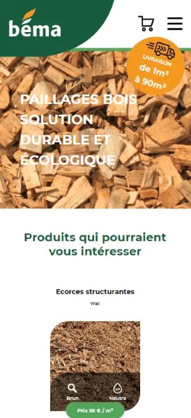 la page de connexion de l'application Béma en mode mobile