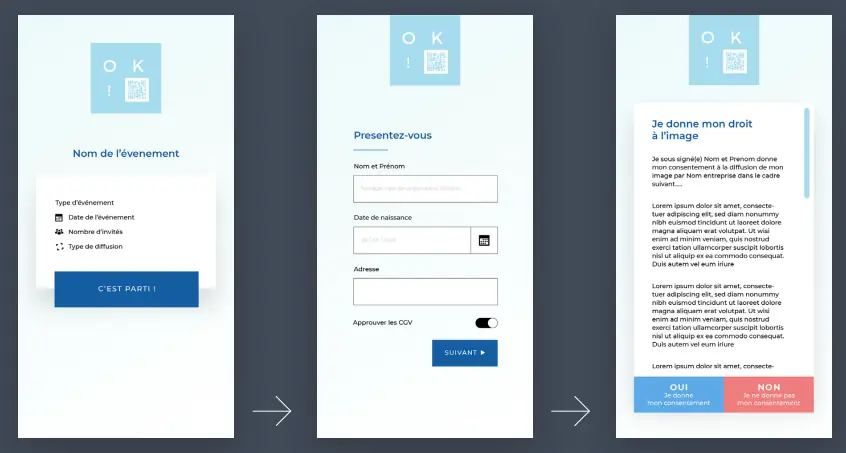 Mockup validation du consentement